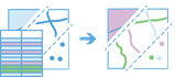 Workflow-Diagramm des Werkzeugs "Features verbinden" Workflow-Diagramm des Werkzeugs "Features verbinden"